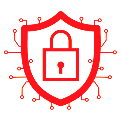 Icono de ciberseguridad: escudo con candado